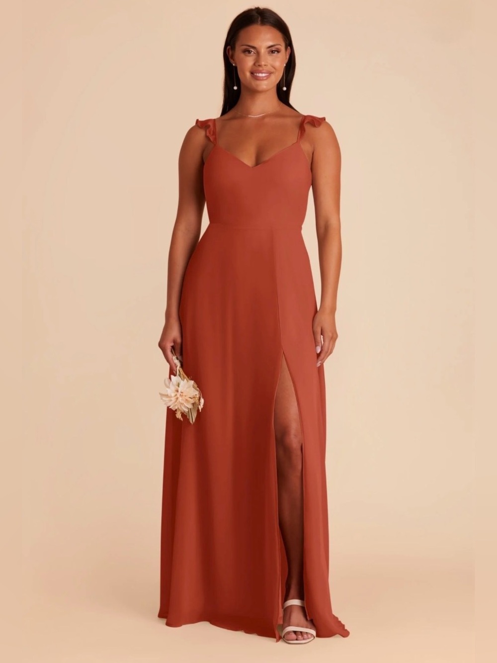 Birdy Grey Doris Chiffon Maxi Dress Auburn Small